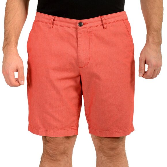 Hugo Boss Men's Slice-Short Red Geometric Print Flat Front Shorts US 30R IT 46